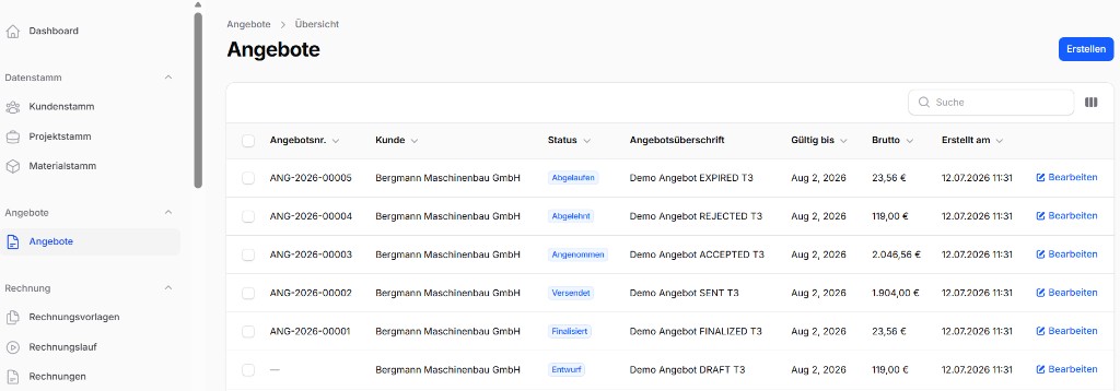 CleanOrbit Angebotsübersicht